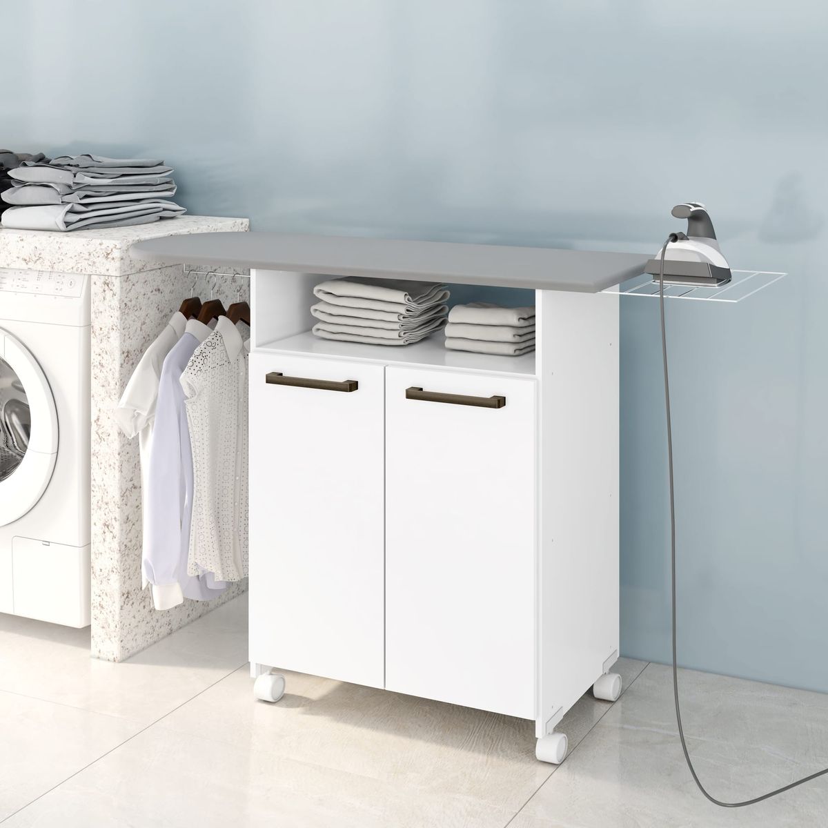 Tábua de Passar Primor 2P: ambiente, Branco Lacca