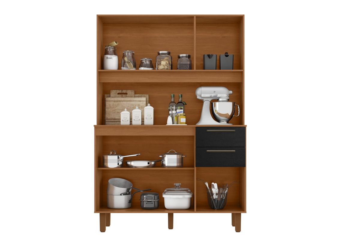 Kit Pop 6P 2G: interior, Cinamomo / Preto Catedral