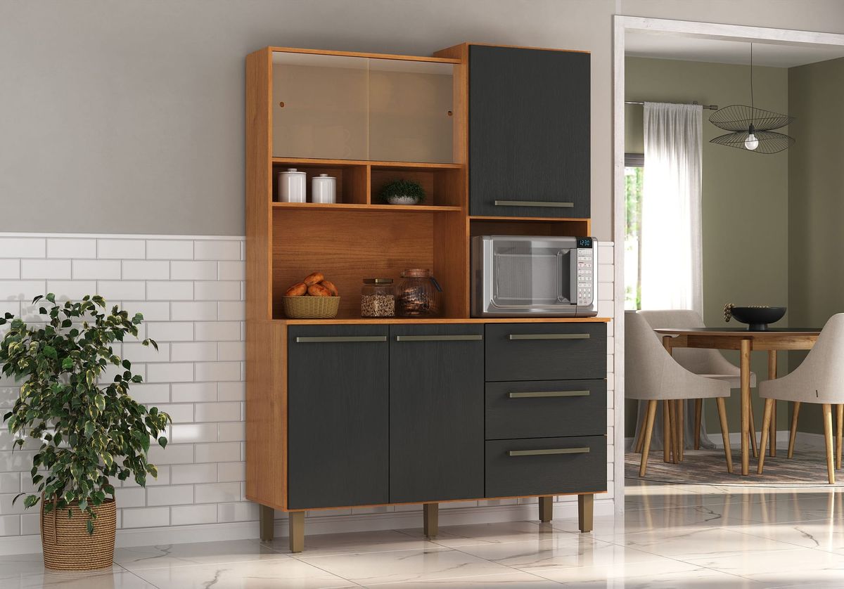 Kit Absoluto 5P 3G: ambiente, Cinamomo / Preto Catedral