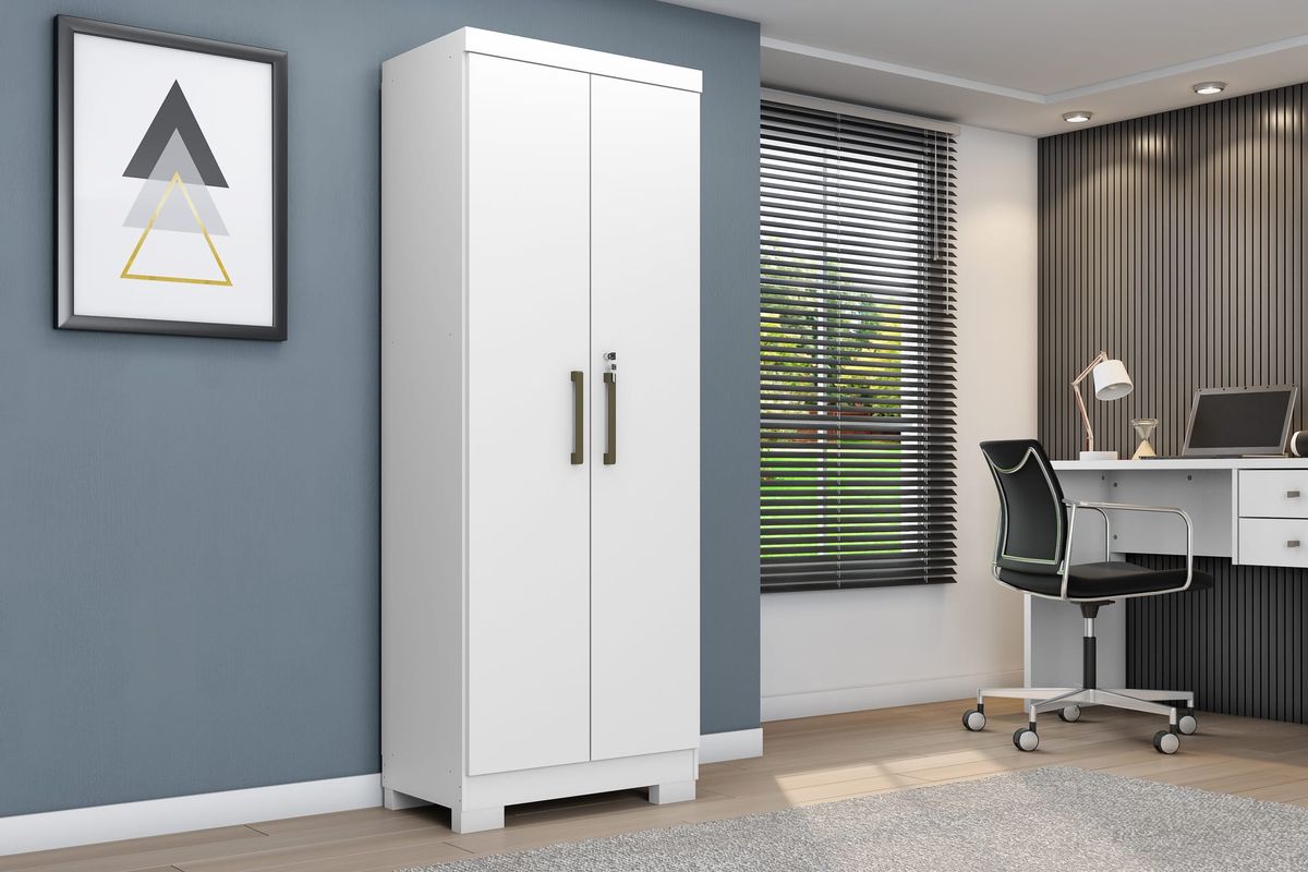 Armário Multiuso Max Plus 2P: ambiente, Branco Absoluto