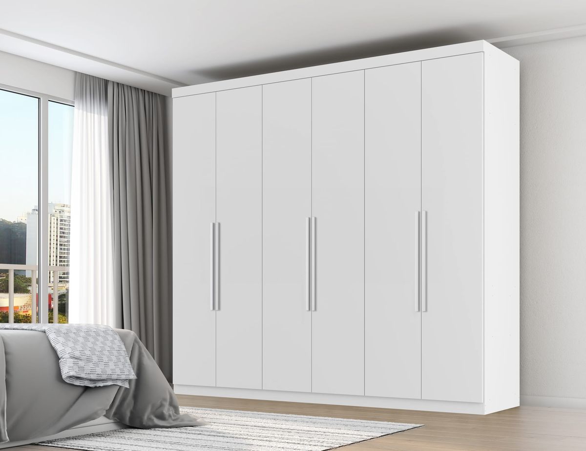 Roupeiro Evidence Plus 6P 4G: ambiente, Branco Absoluto