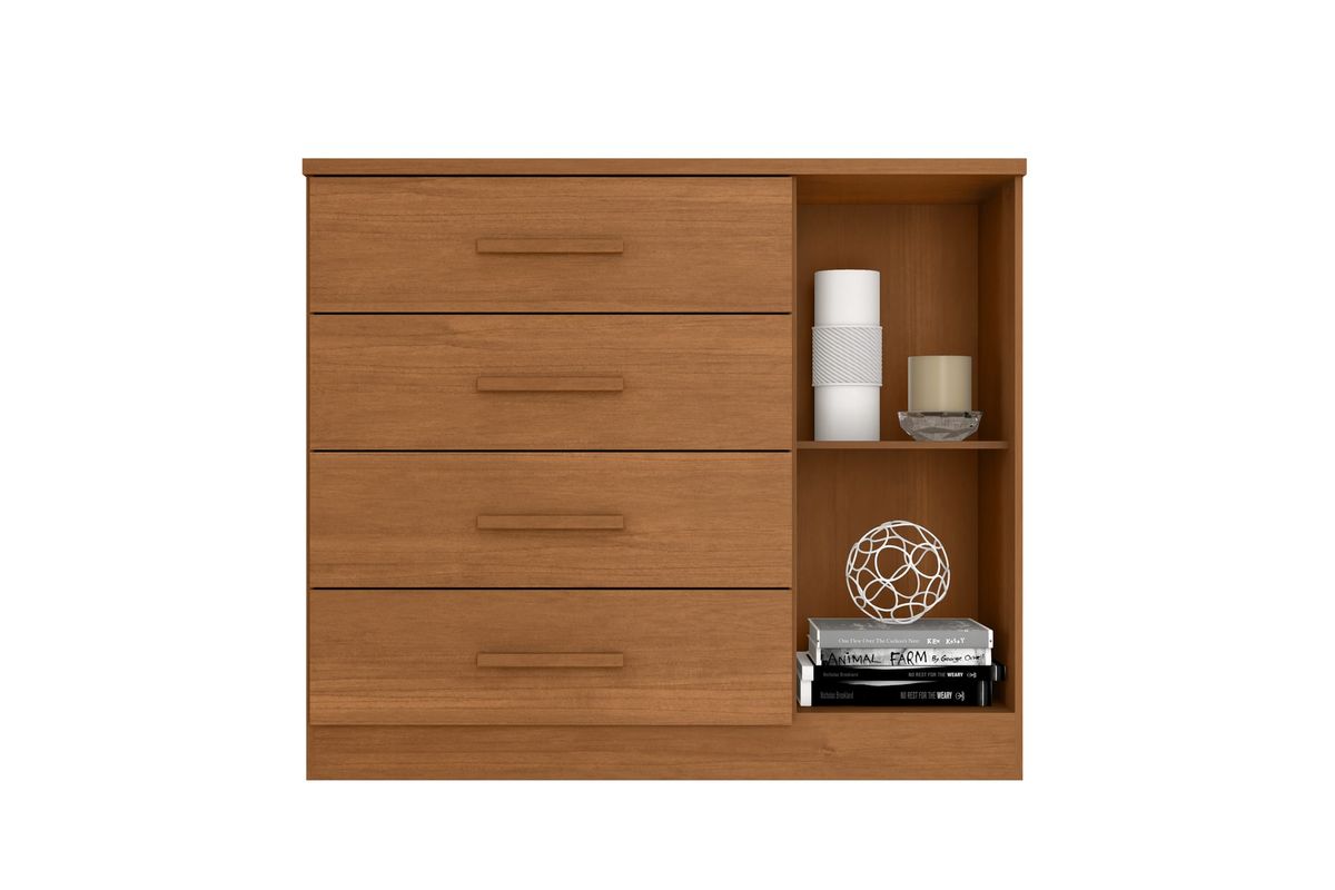 Cômoda Sapateira Gênova Plus 1P 4G: interior, Cinamomo