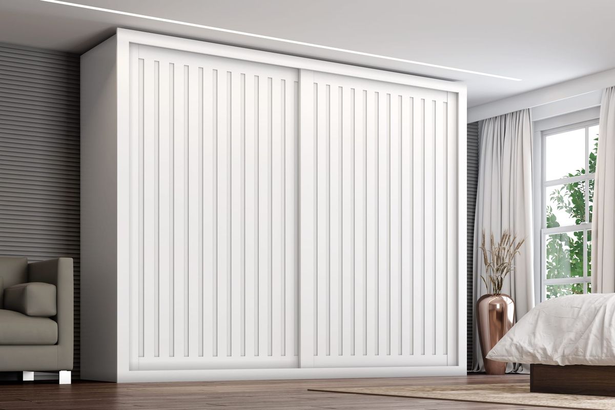Roupeiro Coliseu 2P 6G: ambiente, Branco Absoluto