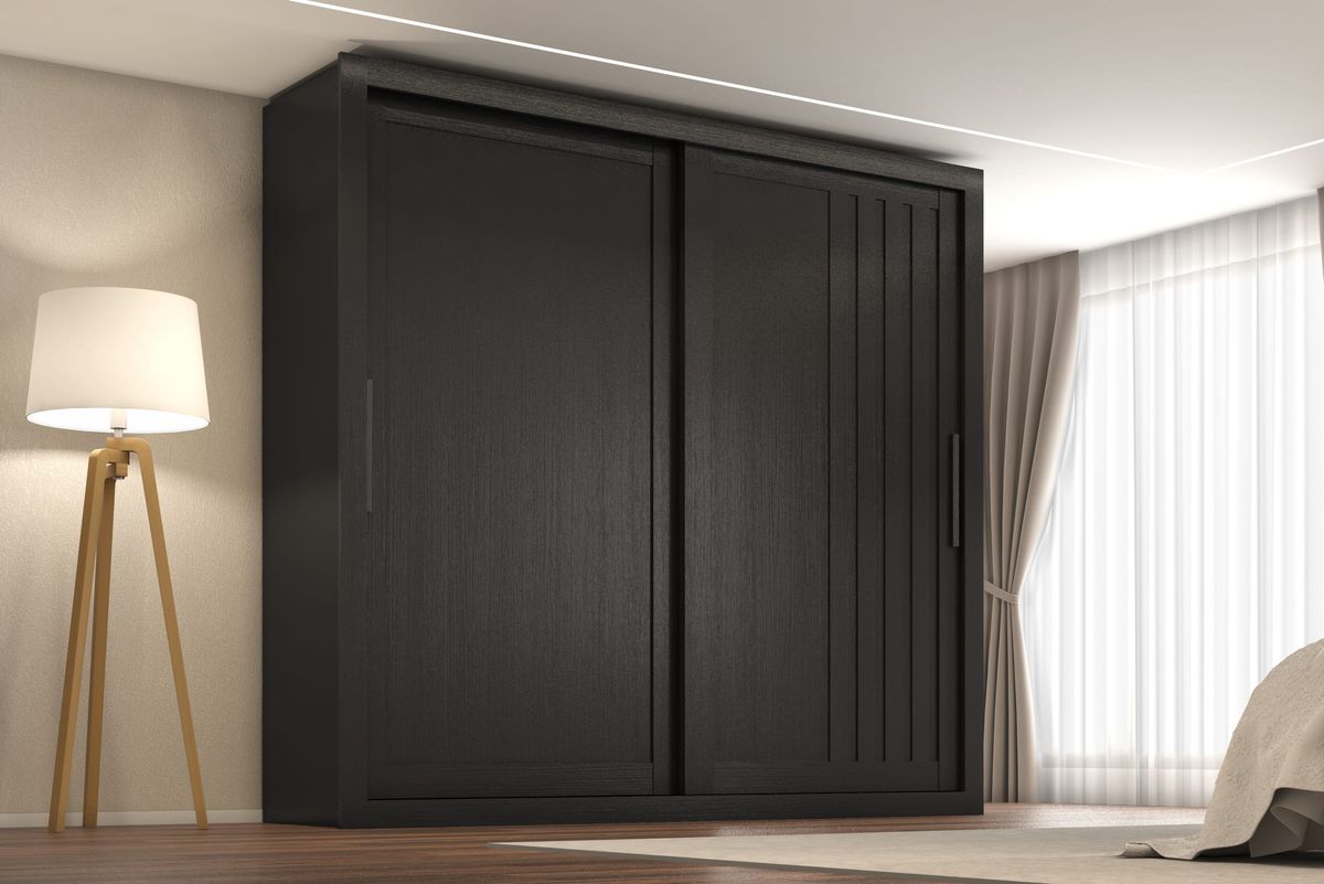 Roupeiro Trianon 2P 4G: ambiente, Preto TX