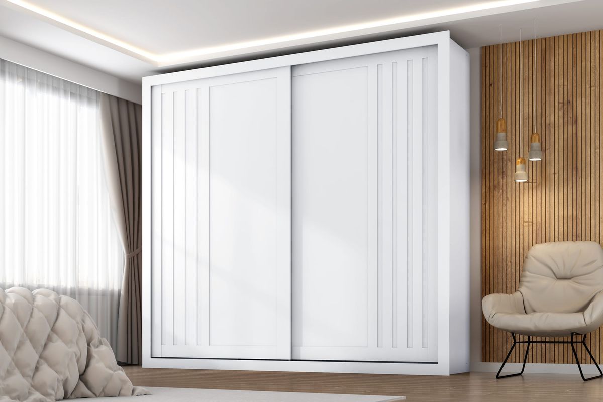 Roupeiro Versalles 2P 6G: ambiente, Branco Absoluto