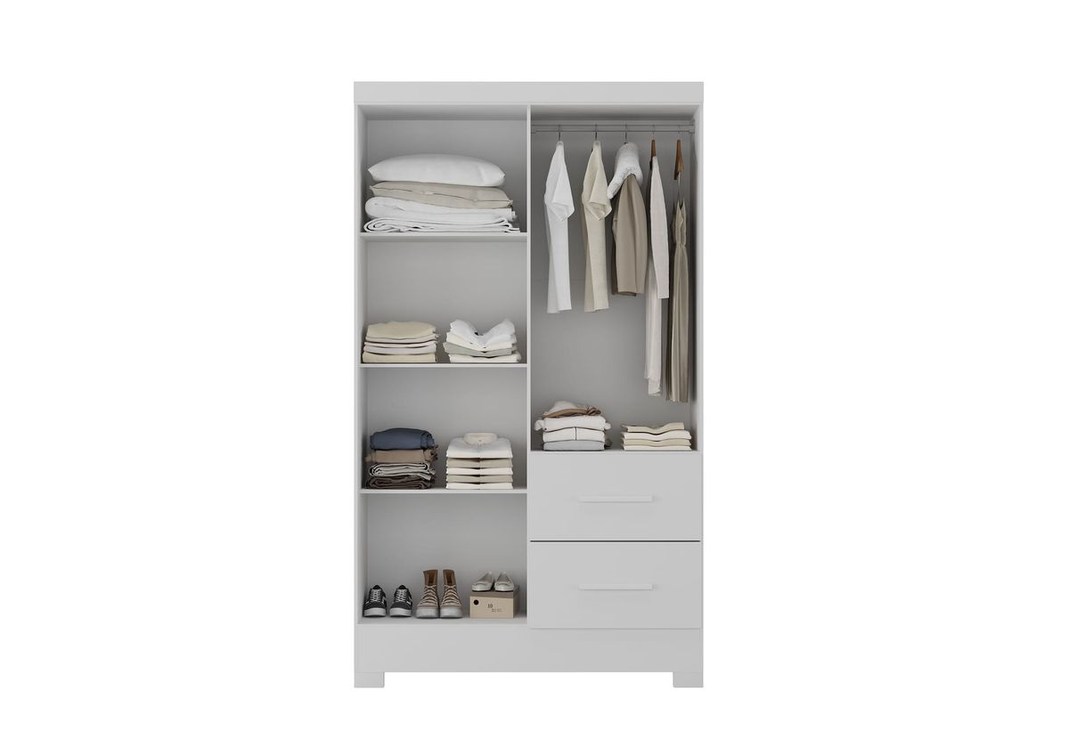 Roupeiro Primordial Max 4P 2G: interior, Branco Absoluto