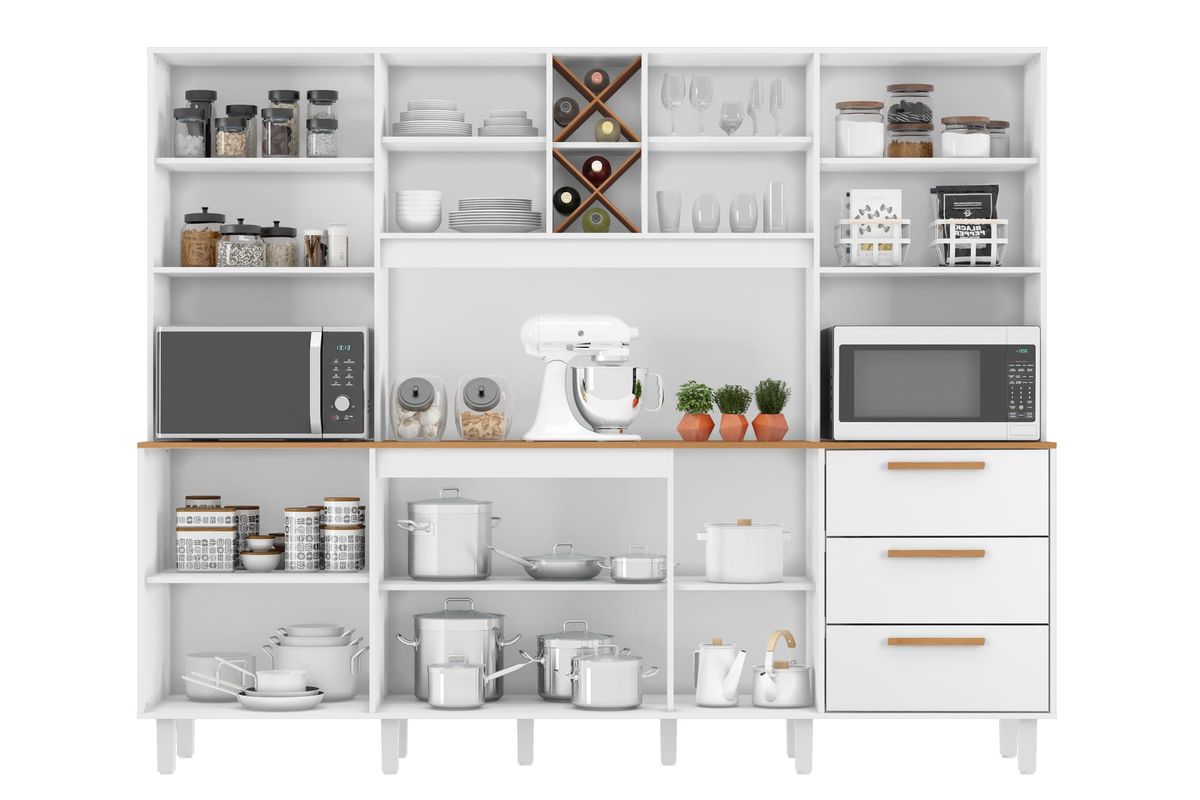 Kit Apollo 8P 3G: interior, Branco