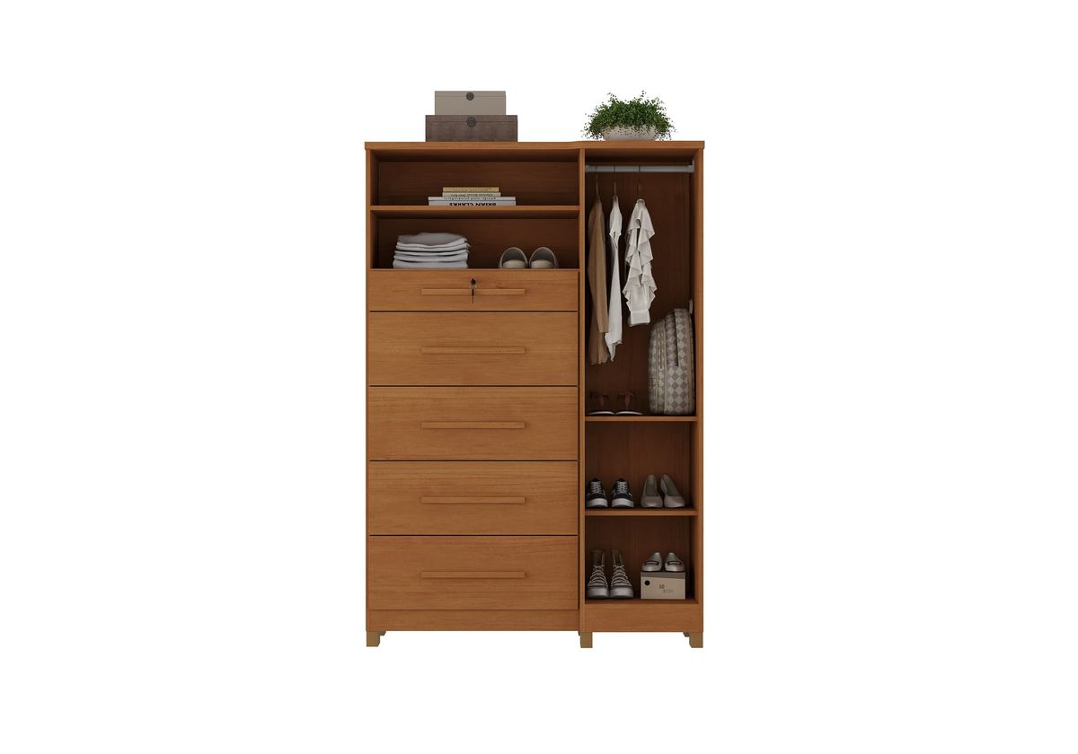 Cômoda Sapateira Imperial 1P 5G: interior, Cinamomo