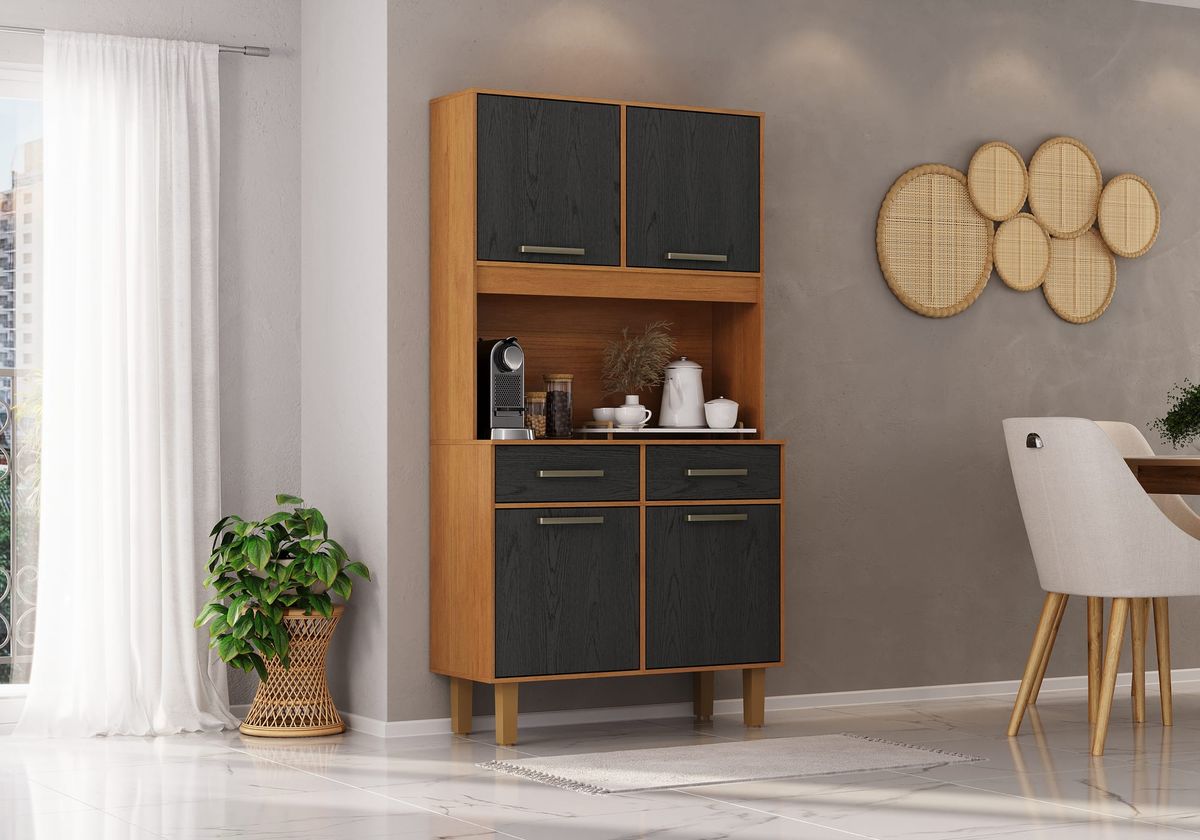 Kit Pop Plus 4P 2G: ambiente, Cinamomo / Preto Catedral
