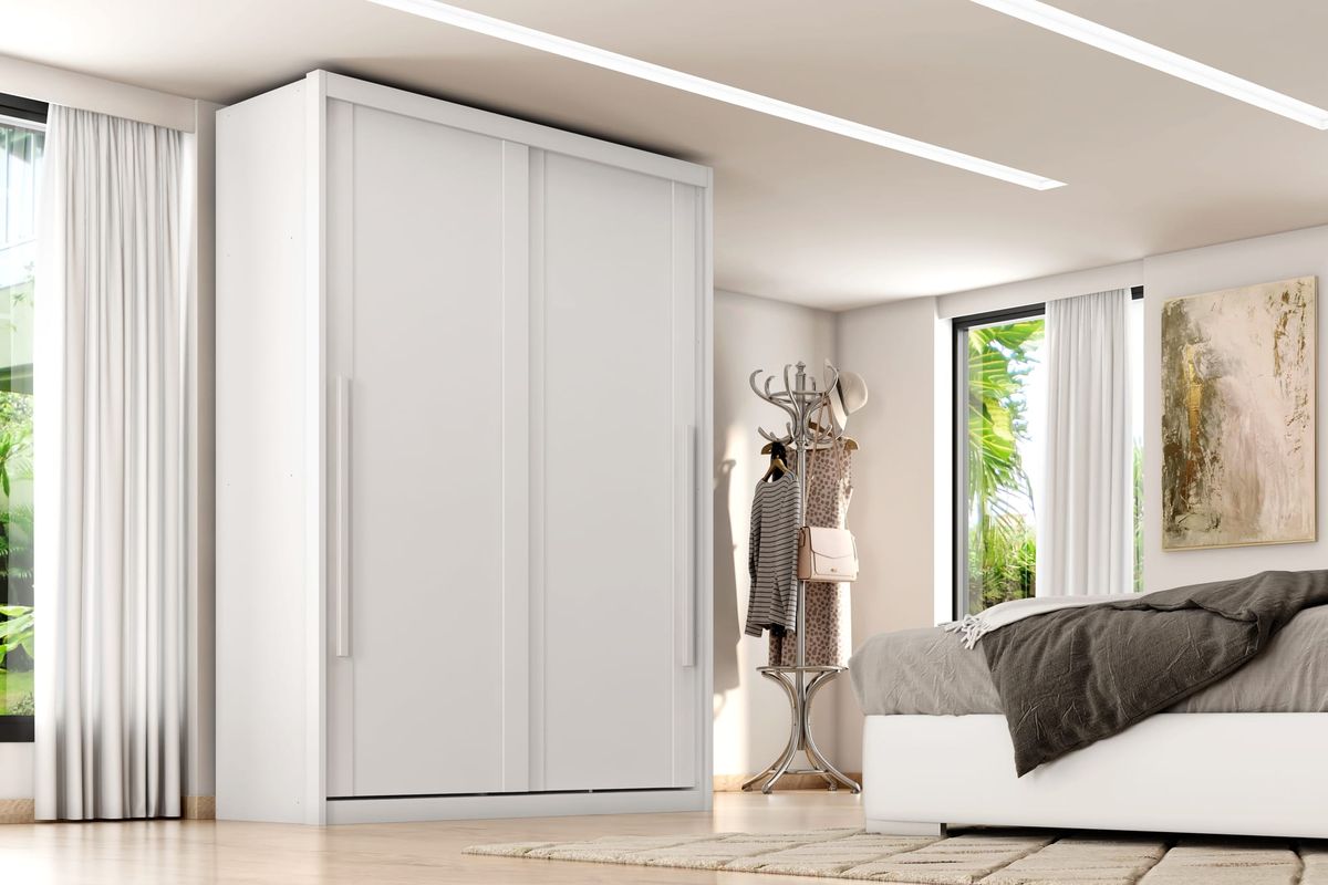 Roupeiro Splendido 2P 3G: ambiente, Branco Absoluto