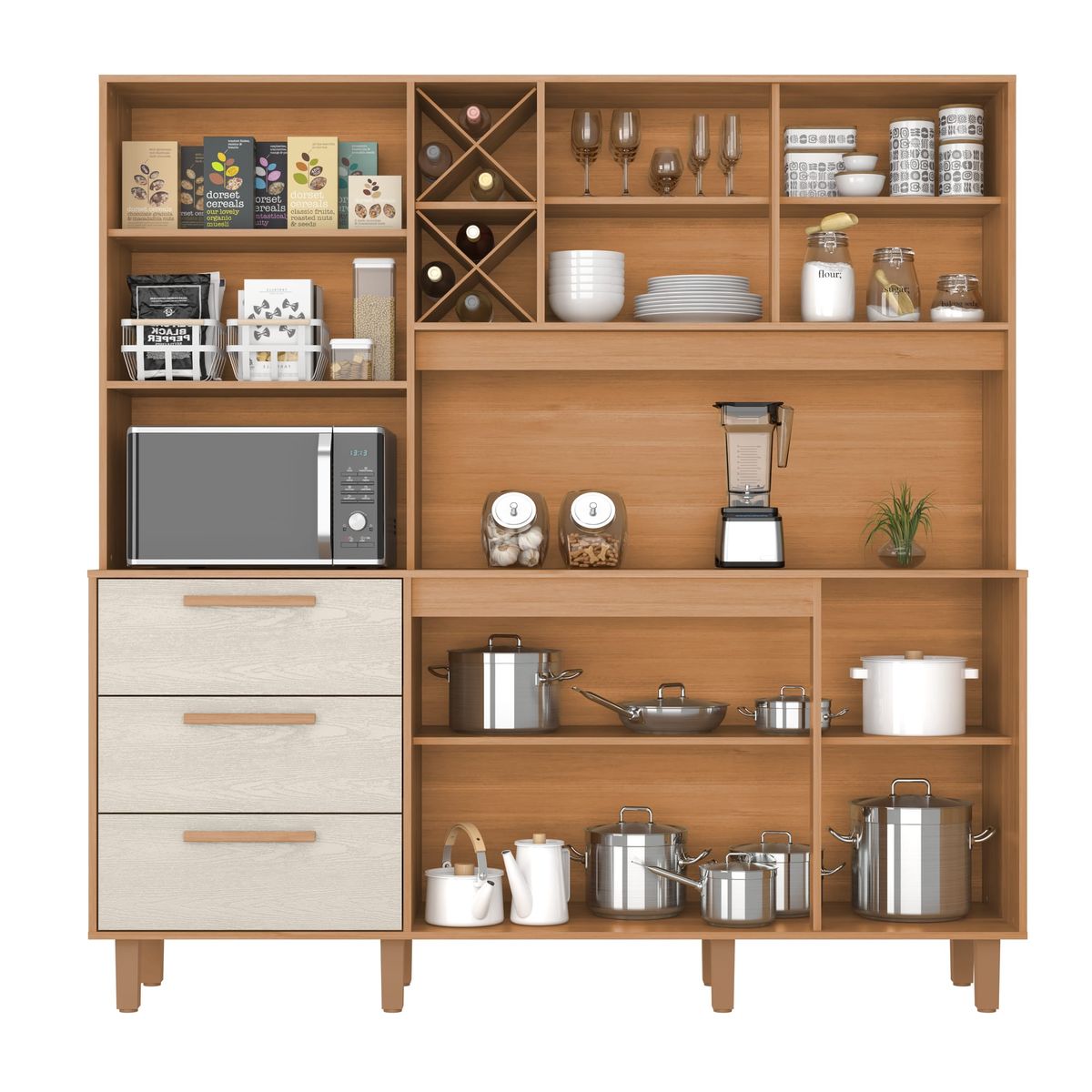 Kit Max 6P 3G: interior, Cinamomo / Areia