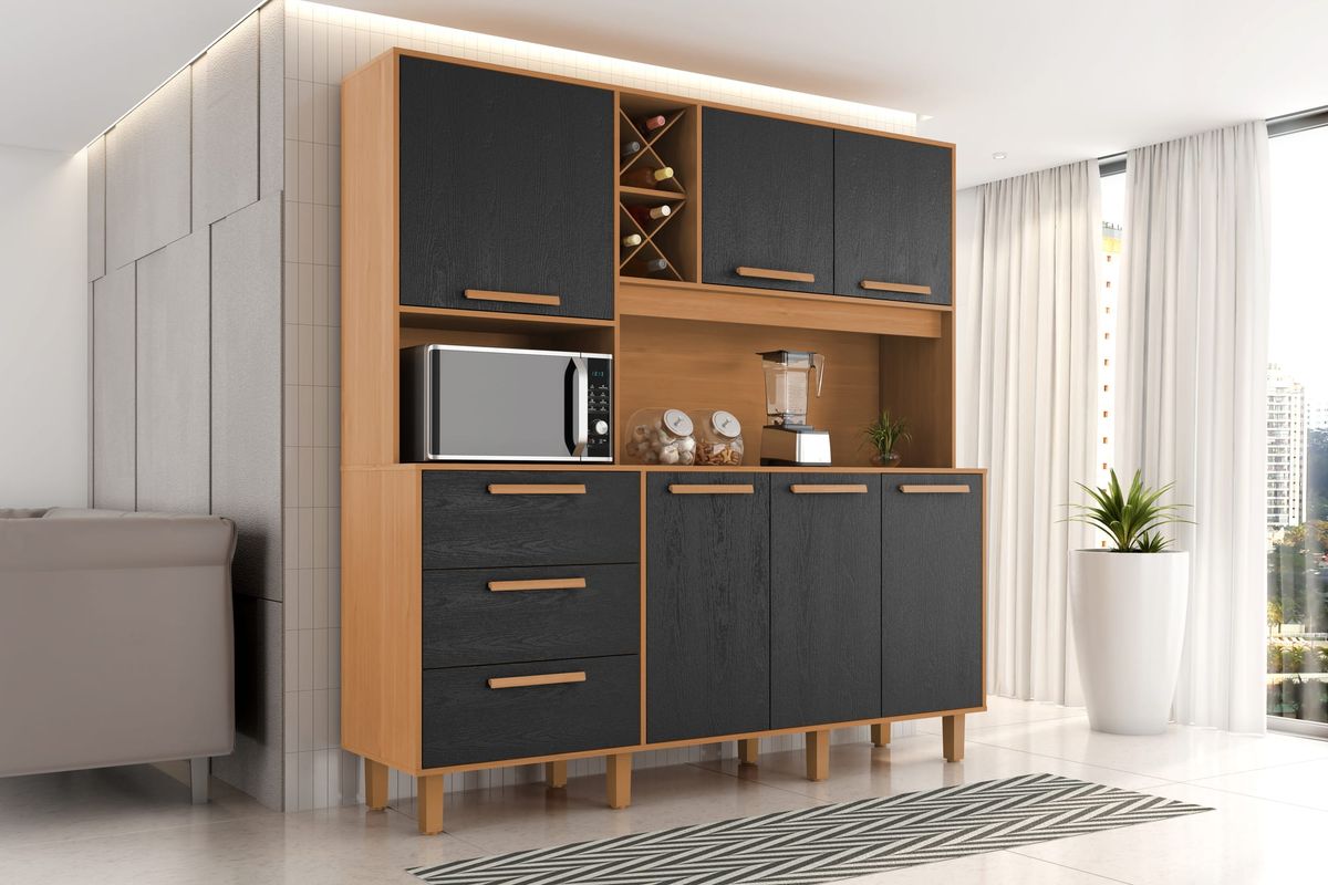 Kit Max 6P 3G: ambiente, Cinamomo / Preto Catedral